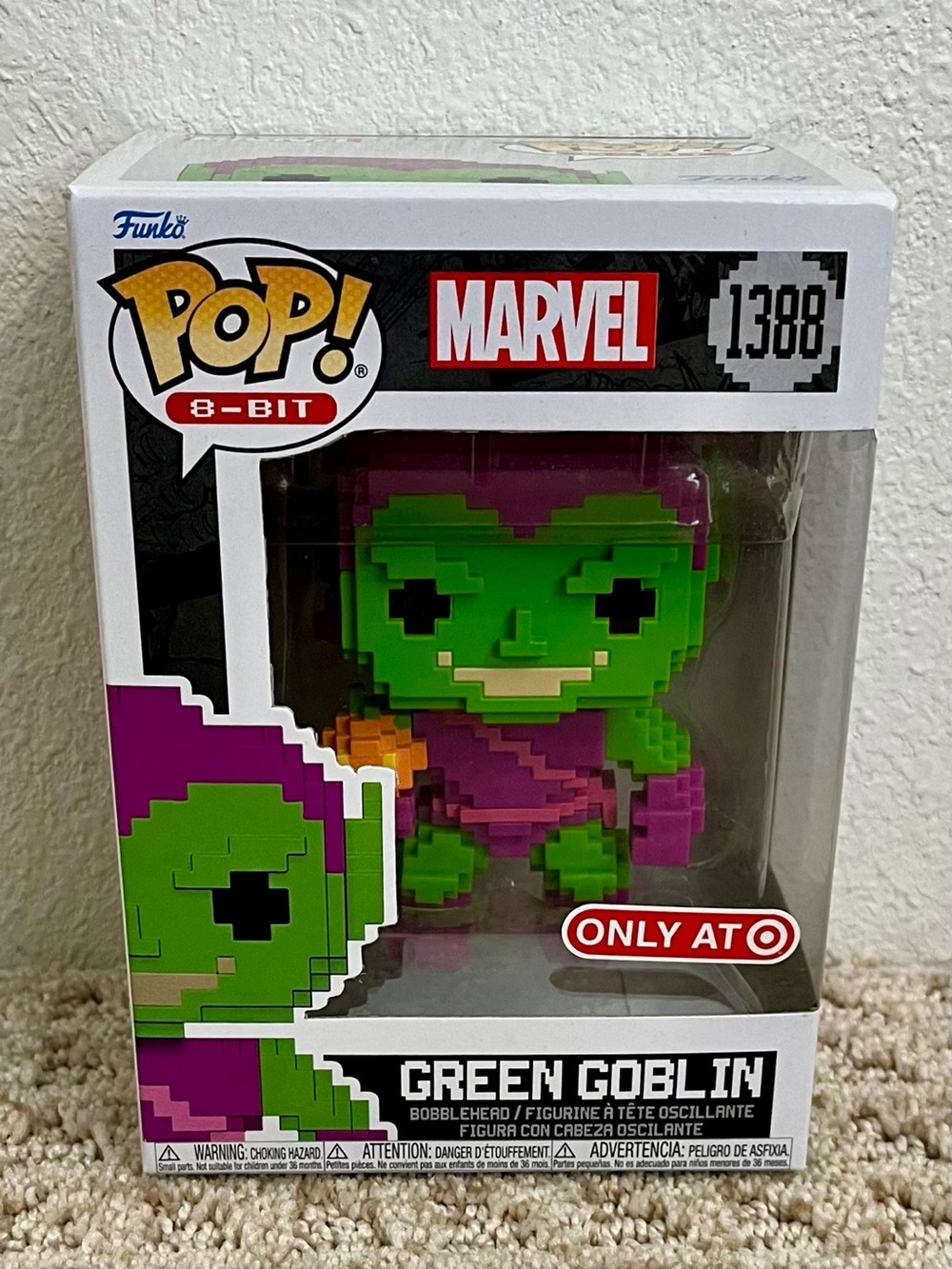Funko Pop 8-Bit Marvel Target Exclusive Green Goblin Figure #1388